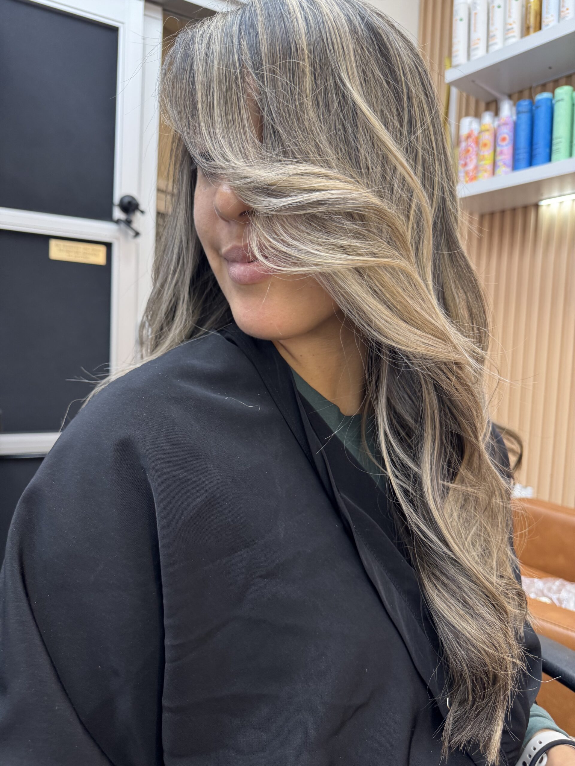 Blonde balayage with soft dimensional highlights by master colorist in Midtown Manhattan NYC